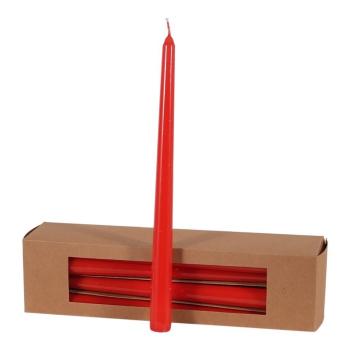 CANDELA SMALTATA H.300XD21 MM. ROSSO